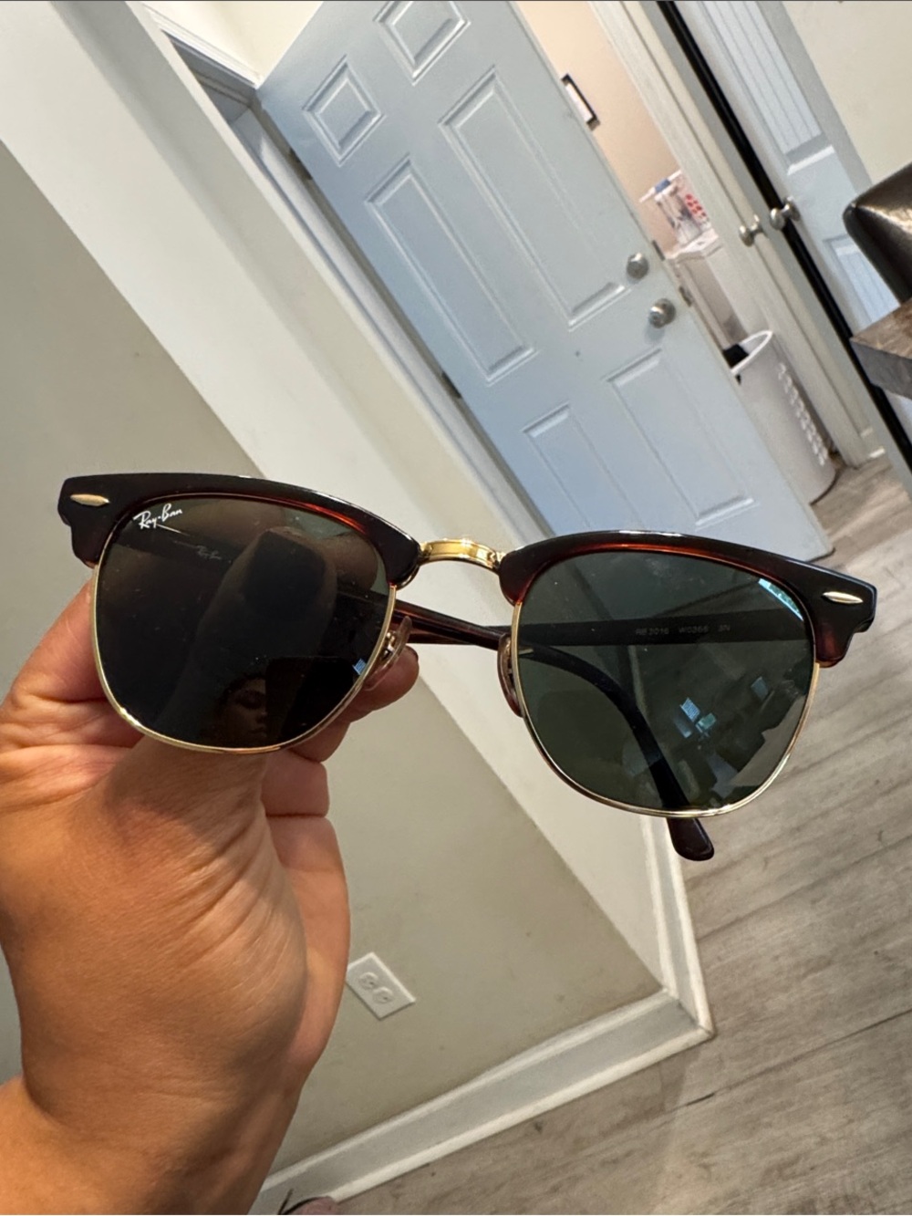 Ray-Ban Men's Sunglasses Brown/Gold with Brown Case - Picture 2 of 8